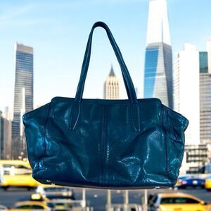 Tumi Leather Purse Handbag Pebble Business Travel Shoulder Bag